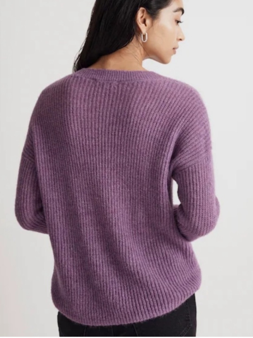 MADEWELL Ribbed Crewneck
Alpaca Blend Sweater in Heather
Amethyst - Picture 2 of 10